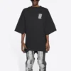 T-shirt unisexe à col rond imprimé FW21 Noir 661715TKVE51070