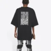 T-shirt unisexe à col rond imprimé FW21 Noir 661715TKVE51070