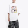 T-shirt unisexe « I Love Dogs » à imprimé, blanc 641614TJVH19000