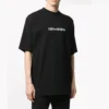 T-shirt unisexe à manches courtes avec grand logo classique, noir 620941TIV501070
