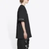 T-shirt unisexe à manches courtes Balenciaga x PlayStation, imprimé géométrique alphabétique PS5, noir 651795TKVF31070