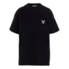 T-shirt unisexe à manches courtes brodé, noir 612965TIVD31000