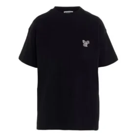 T-shirt unisexe à manches courtes brodé, noir 612965TIVD31000
