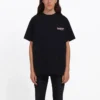T-shirt unisexe à manches courtes et coupe ample avec logo, noir 556150TAV441000