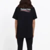 T-shirt unisexe à manches courtes et coupe ample avec logo, noir 556150TAV441000
