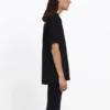 T-shirt unisexe à manches courtes et coupe ample avec logo, noir 556150TAV441000