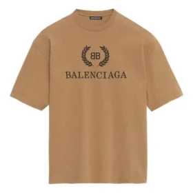 T-shirt unisexe à manches courtes imprimé motif BB, couleur kaki 578139TEV529610