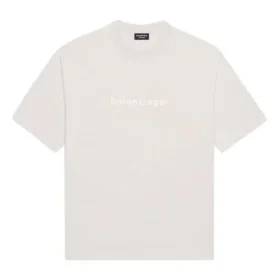 T-shirt unisexe SS21 avec logo imprimé, gris 612966TIV542970