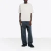 T-shirt unisexe SS21 avec logo imprimé, gris 612966TIV542970