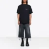 T-shirt unisexe SS21 à col rond et manches courtes, noir, pour impression d&rsquo;entreprise 612966TKV861070