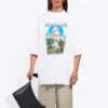 T-shirt unisexe SS21 oversize en coton, blanc, 641614TJVH69000