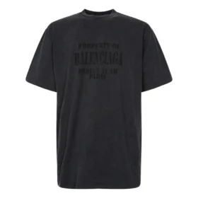 T-shirt vintage coupe large « Noir délavé » 641675TMVH81055