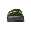 Tongs en caoutchouc « Noir Vert fluo » 565826W1S811030
