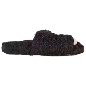 Tongs en fourrure « Noir » 654261W2DO21008