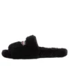 Tongs en fourrure « Noir » 654747W2DO11096