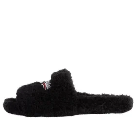 Tongs en fourrure « Noir » 654747W2DO11096