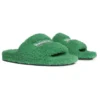 Tongs en fourrure « Vert » 654747W2DO13096