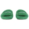 Tongs en fourrure « Vert » 654747W2DO13096