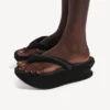 Tongs Gaeta pour femme, couleur noire