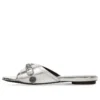 Tongs métallisées Cagole « Silver Black » 694342WBDK38018