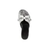Tongs métallisées Cagole « Silver Black » 694342WBDK38018