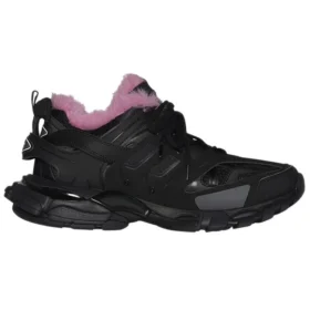 Track Sneakers « Black Fake Fur Pink » 668555W3CQ61050