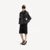 Trench court plissé pour femme, noir Trench court plissé pour femme, noir