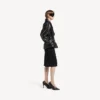 Trench court plissé pour femme, noir Trench court plissé pour femme, noir