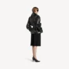 Trench court plissé pour femme, noir Trench court plissé pour femme, noir
