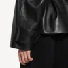 Trench court plissé pour femme, noir Trench court plissé pour femme, noir