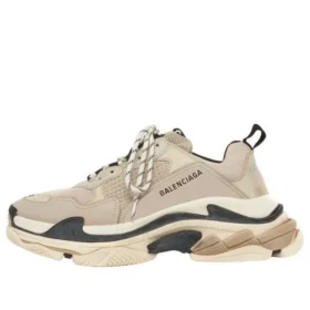 Triple S Daddy Chaussures Beige/Noir 524039W09OM9787