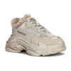 Triple S « Fausse fourrure – Beige » 668562W3CQ59710