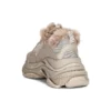 Triple S « Fausse fourrure – Beige » 668562W3CQ59710