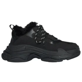 Triple S « Fausse fourrure – Noir » 668562W3CQ51000