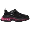 Triple S « Semelle transparente – Noir Rose Néon » 544351W2FR11053