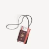 Étui pour téléphone et passeport pour homme, couleur bordeaux