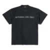 Usage interne uniquement T-shirt à l&rsquo;envers « Black » 787358TQVU21083
