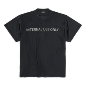Usage interne uniquement T-shirt à l&rsquo;envers « Black » 787358TQVU21083