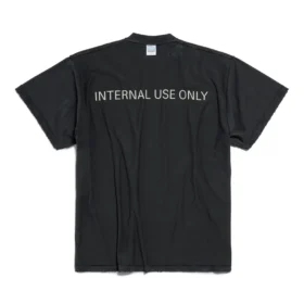 Usage interne uniquement T-shirt à l&rsquo;envers « Black » 787358TQVU21083