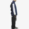 Veste ample unisexe FW21 Logo Splicing, bleu marine 663065TKO484063