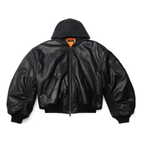 Veste aviateur à capuche « Black » 750953TOS171000