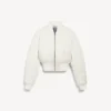 Veste aviateur courte pour femme, couleur ivoire Veste aviateur courte pour femme, couleur ivoire