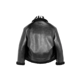 Veste aviateur en cuir Cocoon « Black » 646456TKS311069