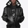 Veste aviateur en cuir Cocoon « Black » 646456TKS311069