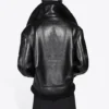 Veste aviateur en cuir Cocoon « Black » 646456TKS311069