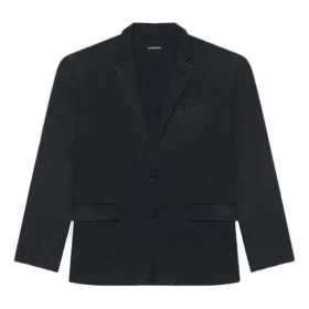 Veste Balenciaga FW21 Retro Knit Large pour homme, noire 662388TAV041000
