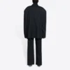 Veste Balenciaga FW21 Retro Knit Large pour homme, noire 662388TAV041000