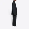 Veste Balenciaga FW21 Retro Knit Large pour homme, noire 662388TAV041000