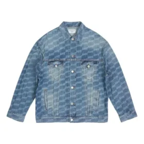 Veste BB Monogram coupe ample « Bleu » 675208TMW374437