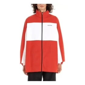 Veste bicolore à fermeture éclair intégrale « Rouge Blanc » 571434TYB186403